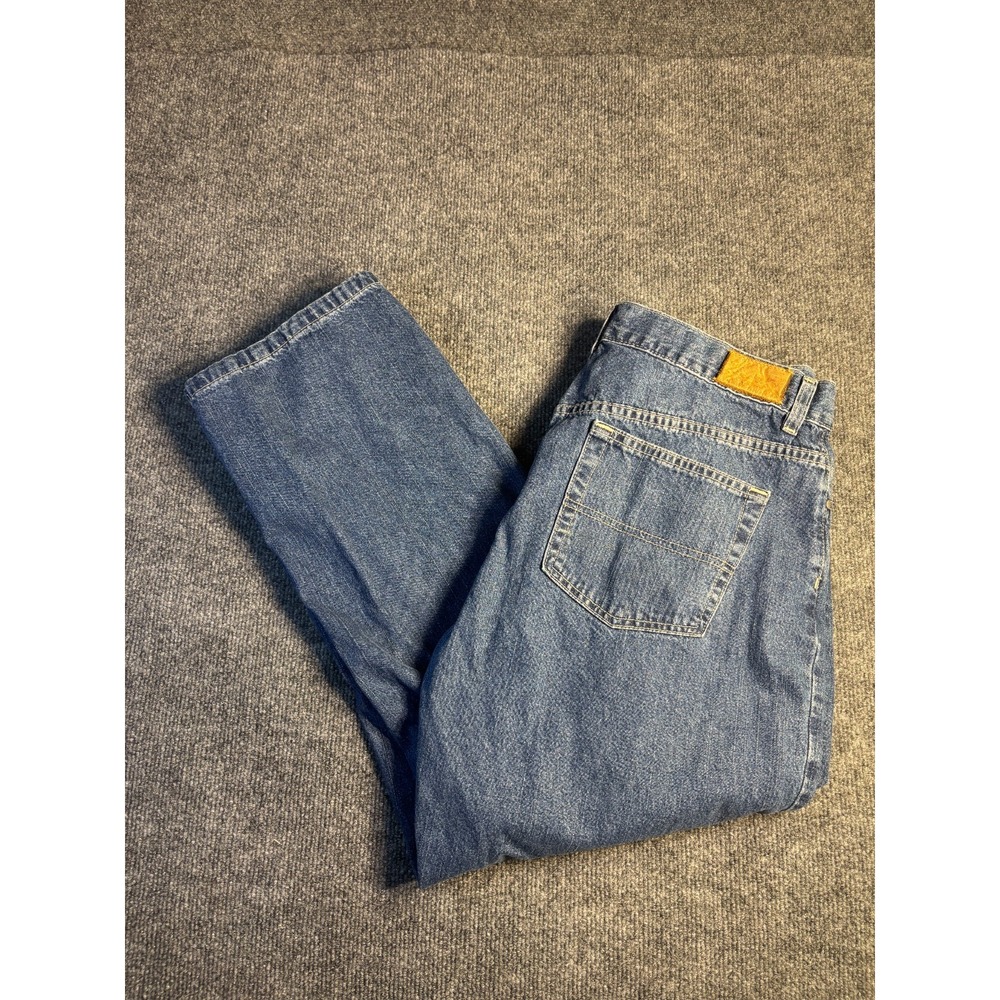 Tommy Hilfiger Jeans Women Size 16 Blue Denim Classic Fit Straight Leg High Rise